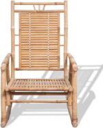 vidaXL Bamboo Rocking Chair - Weather Resistant, Easy Cleaning, Natural Material, Suitable for Indoor and Outdoor use - Image 4