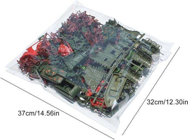 Milit-ary Set with Toy Soldiers, 290 Pieces Milit-ary Model Kits Figures, Milit-ary Soldier Playset, Army Men Action Figures with Battlefield Accessories, War Games Figures Adults Kids Pretend Toys - Image 4