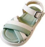 infant slippers 0 3 months Girls Open Toe Color Blocking Princess Sandals Soft Bottom Shoes Casual Beach Vacation Sandals infant slippers 0 3 months