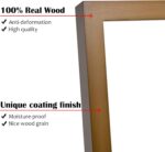 KINLINK 28x36 Picture Frames Brown - Wood Frames with Acrylic Plexiglass for Pictures 13x18/20x25 with Mat or 28x36 without Mat, Tabletop and Wall Mounting Display, Set of 4 - Image 2