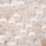KiddyMoon Soft Plastic Play Balls 700 Balls/7Cm-2.75In Multi-Colour Made In EU, Pearl/Transparent - Image 2