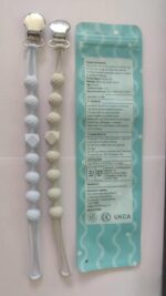 Kowlone Dummy Clips Boys Girls Silicone Soother Pacifier Chain Flexible Binky Holder Set with Texture for Teething Baby Unisex Newborn Dummies 1-Piece Design(Pastel Blue,Glacier Grey) - Image 8