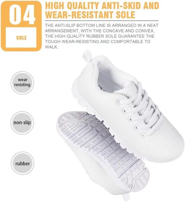 NETILGEN Boys Girls Running Shoes, Lace-up Athletic Tennis Sneakers Breathable Mesh Sports Shoes for Little Kid/Big Kid - Image 7