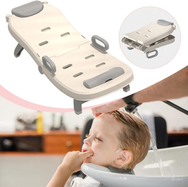 Toddler Shampoo Chair, Adjustable Hair Washing Lying Seat for Kids, Portable Baby Shampoo Recliner, Foldable Toddler Head Hair Rinser, Comfortable Head Rest for Boys and Girls for Easy Bathing - Image 4