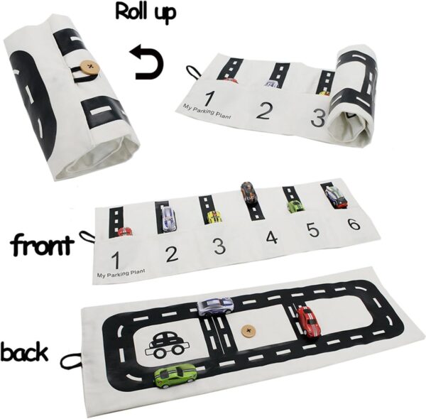 Generic Toy Car Storage Bag Collapsible Toy Cars Storage Organiser Portable Game Rug for Boys Children Toys Cars - Image 7