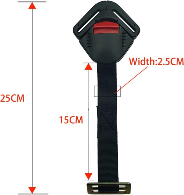 Child Car Seat Toddler Harness Clip Fixed Lock Buckle 5PT 5 Point Adjustable Strap Safety Harness Locking Buckle Clip for Pram Buggy Electric Cars Kid Pushchair - Image 2