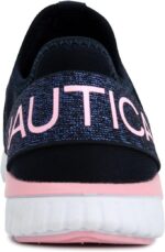 Nautica Kids Youth Sneaker Athletic Slip-On Bungee Running Shoes Boy - Girl Little Kid-Big Kid-Neave Molded-Red Mono Black - Image 3