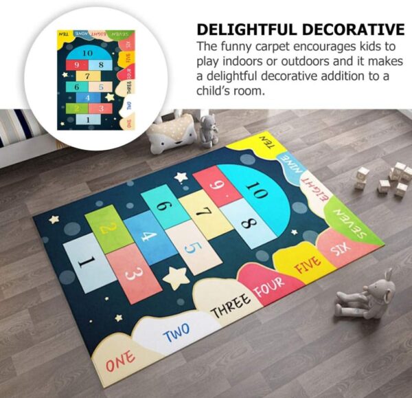 VOSAREA Baby Decor Rug Baby Play Mat Floor Game Mat Kids Crawling Mat Funny Party Game Mat Kids Play Area Rug for Kids Party Favors Outdoor Decor - Image 7