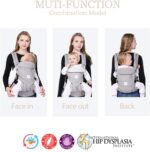 SONARIN Premium Convertible Baby Carrier with Storage Bag,Sunscreen Hood,Ergonomic,for Newborn to Toddler(0-48 Months),Head Support,Maximum Load 20kg,Front Facing Baby Carrier(Blue) - Image 7