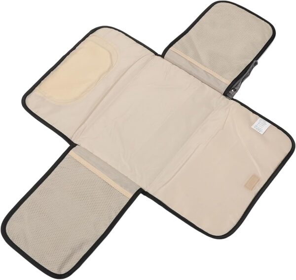 Diaper Changing Pad, Portable Changing Pad with Built in Pillow, Waterproof and Easy to Clean, Large Diaper Mat Fine Craftsmanship, Multiple Pockets for Storage - Image 3