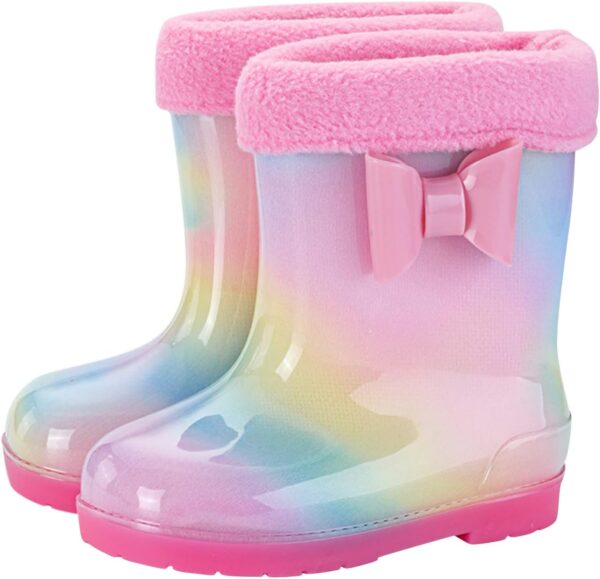 Kids Shoes Rain Boots Cartoon Children Rain Boots Boys and Girls Infant Rain Boots Water Rubber Shoes Baby Booties 0 to 3 Months - Image 3