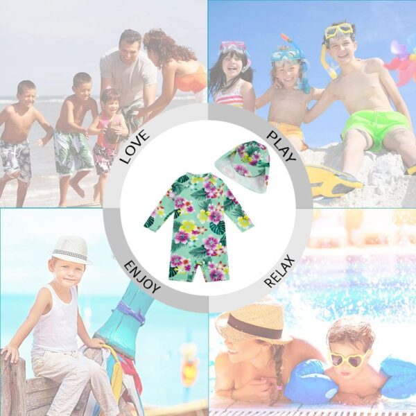 upandfast Baby Girls Swimsuit Baby Swimming Costume UV Baby Girls' Swimwear with Snap Bottom UPF 50+ Sun Protection - Image 7