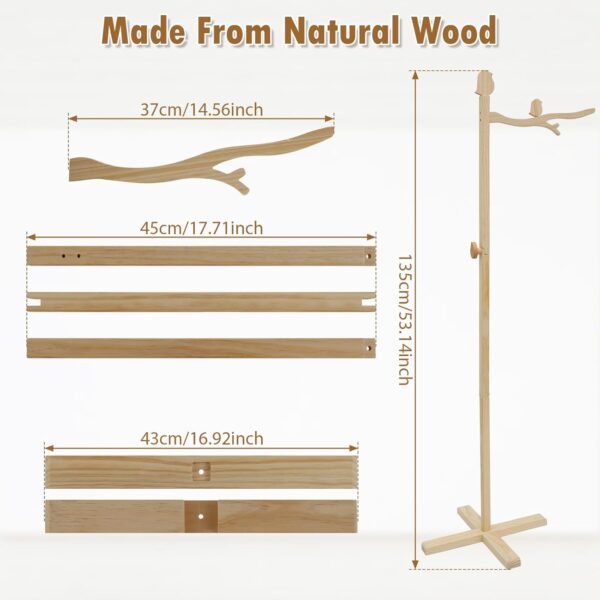 Baby Mobile Arm, Upgraded Wooden Crib Mobile Holder Without Mosquito Net, DIY DIY Cot Mobiles for Babies Mobile Stand Easy Installation for Hanging Bed Bell(Without Mosquito net) - Image 7