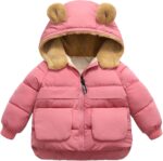 FEOYA Baby Boys Girls Hooded Down Jackets Little Kids Winter Puffer Jackets Cute Warm Outerwear