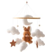 Sirseon Baby Crib Mobile,Pendant for Nursery and Ceiling Decoration - Cartoon Ceiling Pendant Bassinet Rotation Toy for Home, Kids Room, Bedroom