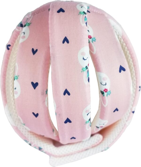 Xeano Baby Helmet, Infant Protective Hat Toddler Protector Cap Walking Harness Cotton Adjustable Soft Baby Safety Helmet for Crawling and Walking (Pink Rabbit) - Image 7