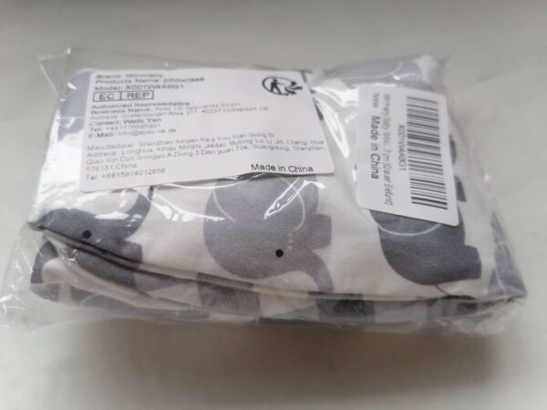 Winmany Baby Nursing Pillow Cover Infant Removable Breastfeeding Pillow Cover Cute Pattern Newborn Nursing Pillowcase Slipcovers Cushion Cover for Girls Boys 22.5 x 18 (Gray Elephant) - Image 11