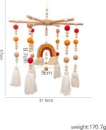 Mamimami Home 1pc Cot Mobile Baby Mobiles for Cots Baby Mobile for Cot Wind Chime Kit Baby Bed Bells Cot Toys (Orange Rainbow) - Image 2