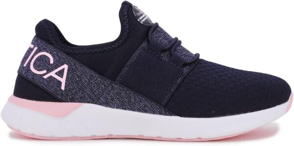 Nautica Kids Youth Sneaker Athletic Slip-On Bungee Running Shoes Boy - Girl Little Kid-Big Kid-Neave Molded-Red Mono Black - Image 2