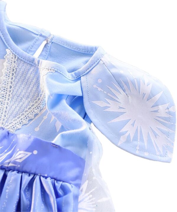 Lito Angels Ice Princess Snow Queen Costume Party Fancy Dress Up with Cape and Accessories for Baby and Kids Girls, Blue 267 - Image 3