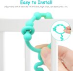 JoyLife Silicone Dummy Clip for Baby Boys and Girls, Food Grade Pacifier Clips Sippy Cup Strap, Adjustable Stroller Strap Hanging Toys Applies to high Chair Cribs Car Seat Toy Safety Straps 5PCS - Image 4