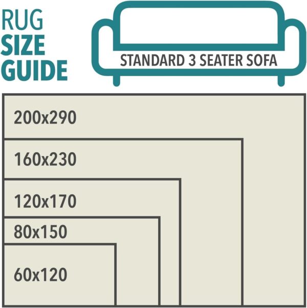 Rugs and More Washable Area Rug - Short Pile Machine Washable Runner, Easy to Clean, Child & Pet Friendly - Modern Mat for Hallway, Bedroom, Kitchen, Utility Room (Dark Grey, 60x230cm) - Image 7