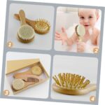 Kisangel Baby Hair Brush Set Newborn Hair Care Comb Wool Brush for Toddler Wooden Baby Hair Brush Box - Image 2