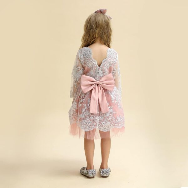 TTYAOVO Baby Girl Flower Long Sleeve Princess Party Dress - Image 6