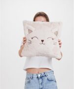 Ecrou cuddly pillow for children, fluffy decorative pillow with filling, children's pillow, decorative pillow for baby room, children's room decoration, birthday gift for women 35 x 35 cm (beige) - Image 7