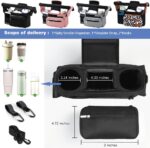 Tyuodna Baby Pram Bag Stroller,Universal Stroller Bag with 2 Insulated Cup Holder,Large Capacity Baby Bag Organiser,Buggy Organiser Bag with Shoulder Strap&Non-Slip Secure Hooks (Leopard Print) - Image 6