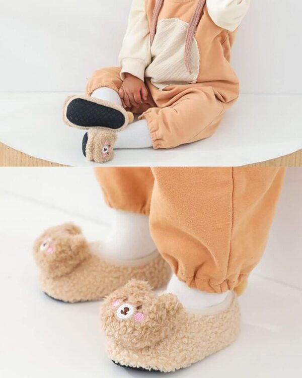 FedMois 3 Pairs Baby Boys Girls Non-Skid Indoor Fuzzy Slipper Shoes Socks Winter Warm - Image 3