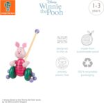 Winnie the Pooh Toys - Piglet and Eeyore Wooden Push Along Toy - Animal Push and Pull Along Toys for 1 Year Olds - Toddler Toys, 1st Birthday Gifts For Boy and Girl, Disney Toys by Orange Tree Toys - Image 2
