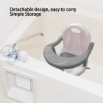 Baby Bath Chair, Anti-Slip Baby Shower Chair, Surround Bathroom Seats with Secure Suction Cups for Baby 6-18 Months - Image 5