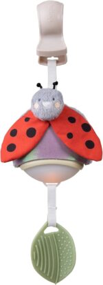 Taf Toys Music & Light Ladybug Take Along Toy. Portable Baby Musical Hanging Toy. Newborn Sound Soother. Compact Travel Mobile. Easily Attaches to Pram. Suitable for Baby Boys & Girls from 0 Months