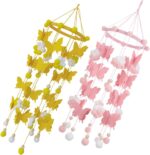 VICASKY 2pcs Butterfly Ornament Mobile Hanging Pendants Coupler Ceiling Fans Electric Fan Ceiling Fans Cleaning Supplies Barbell Girl Decoration Wristband Decoration Mini Hairball