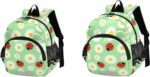 ISAOA Toddler Backpack with reins, Kids Anti-Lost Rucksack with Safety Harness,Daisies and Ladybugs Backpack for Boys and Girls Baby Preschool Mini Bag with Leash,S - Image 3