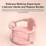 Lesunbak Baby Bath Seat, NewbornInfant Baby Bath Chair, Non-Slip Bath Tub Chair with Suction Cups and Non-Slip Mat, Portable Safety Chair for 6-18 Months Old Babies - Image 6