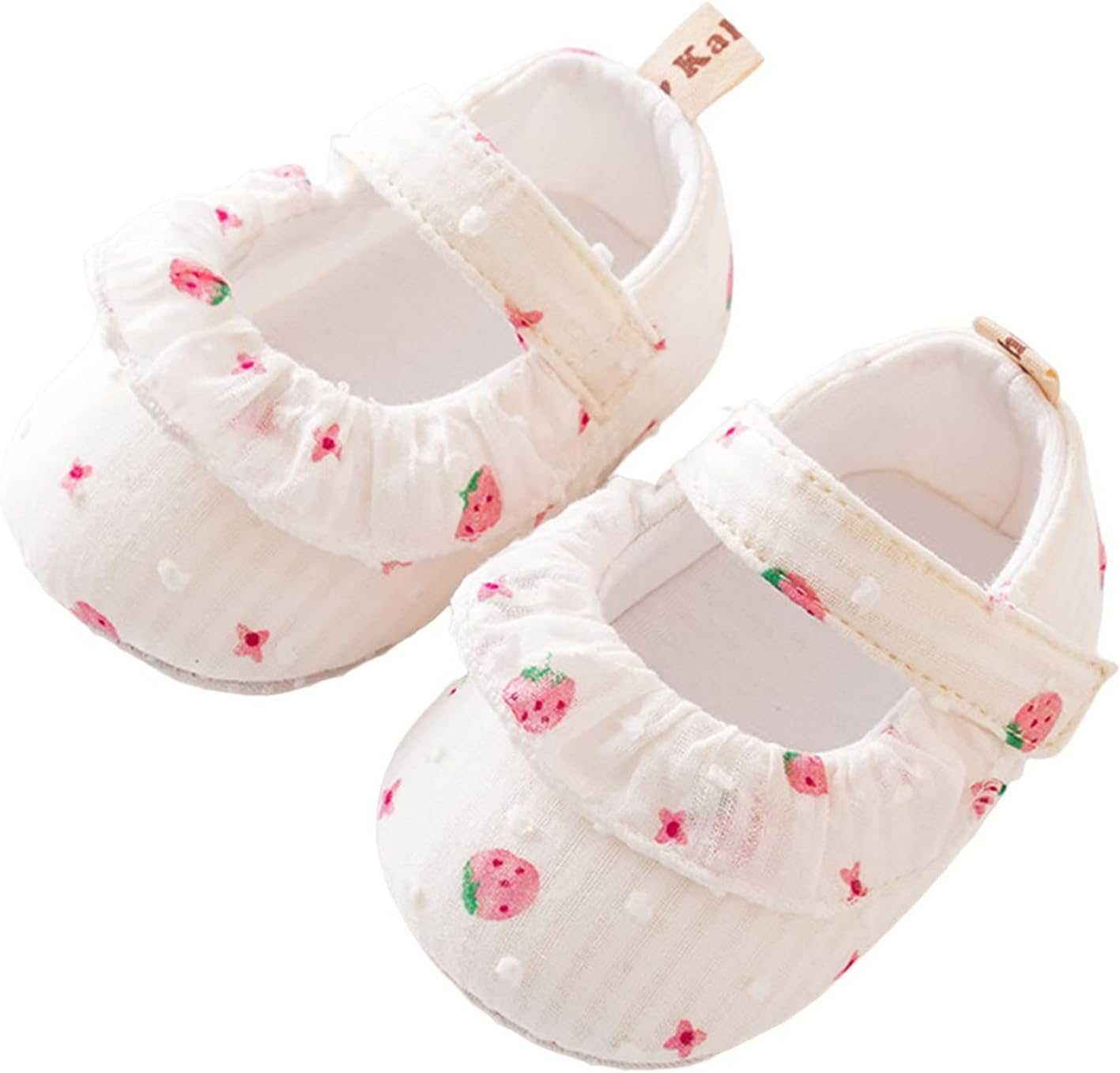 61R8759JliL._AC_SL1500_.jpg Girls Trainers Size 11 UK Child Pram Shoes Infant Toddler Shoes Strawberry Prints Soft Non Slip Socks Baby Floor Shoes Socks Spring and Summer Floor Socks Girls Running Trainers Size 4 Girl Trainers - Image 1