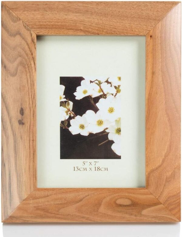 Personalised 5"x7" Oak Photo Frame With Stand- Laser Engraved with Your Custom Text - Image 3