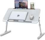 Zapuno Laptop Bed Desk, Height & Angle Adjustable Laptop Bed Tray Table Laptop Bed Stand with Tablet & Phone Slot, Light Weight Foldable Portable Lap Desk for Couch Chair Floor Desk for Adults, Kids - Image 7