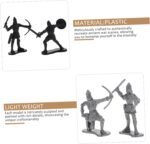 HONMEET 60pcs Medieval Soldiers Action Figures Set Knight Miniatures and Archaic Warriors Playset for Ideal for Imaginative Play and War Scene - Image 3