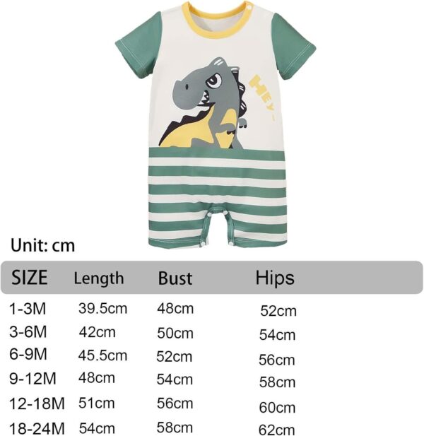 EHJRE Baby Boys Summer Button Jumpsuit Short Sleeve Baby Romper Summer Romper for Halloween Sleepwear Family Gathering - Image 4