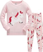TEDD Girls Christmas Pyjamas Set Toddler Clothes Sleepwear Animal Printed Nightwear Winter Long Sleeve Pjs 2 Piece Outfit Xmas Gift for Kids