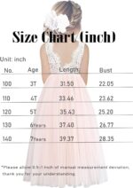 Beganly Toddler Girls Elegant Lace Straight Maxi Tulle Party Dresses V Back Flower Girl Dress - Image 2