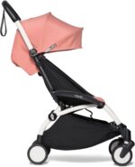BABYZEN YOYO2 Stroller (White Frame with Ginger 6+ Colour Pack) - Includes Harness, Backrest, Hood Extensions, Shoulder Strap, Storage Bag, Seat Cushion & Matching Hood