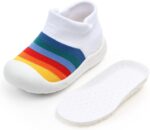 CAJJ Boy Girl Sneakers Slip on Shoes Knit Shoes Baby First-Walking Shoes Unisex-Child Sock Shoes Breathable Athletic Lightweight Walking Running Shoes Trainers for Toddler - Image 3
