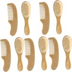 Toyvian 5 Sets Wool Brush Set Bath Kits Wood bristles Baby Brush Newborn Hair Brush Baby Hair Comb Toddler Hair Comb Baby kit Newborn Baby Hair Brush Baby Hair Care Brush Newborn Hair Comb