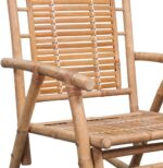 vidaXL Bamboo Rocking Chair - Weather Resistant, Easy Cleaning, Natural Material, Suitable for Indoor and Outdoor use - Image 9