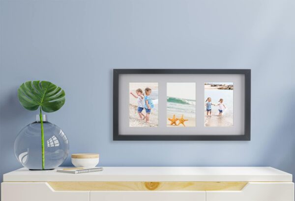 Multi Photo Frames 3-6x4'' Black Multi frames 4x6'', College frames 3-4x6'' Family Photo Frames, Multiple Photoes 4x6''Multi Picture frames for Tabletop and Wall Hanging. - Image 5