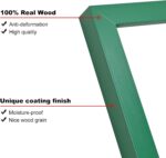 KINLINK 7x5 Picture Frames Green, Wood Frames with Acrylic Plexiglass for Pictures 6x4 with Mat or 7x5 without Mat, Tabletop and Wall Mounting Display, Set of 4 - Image 2